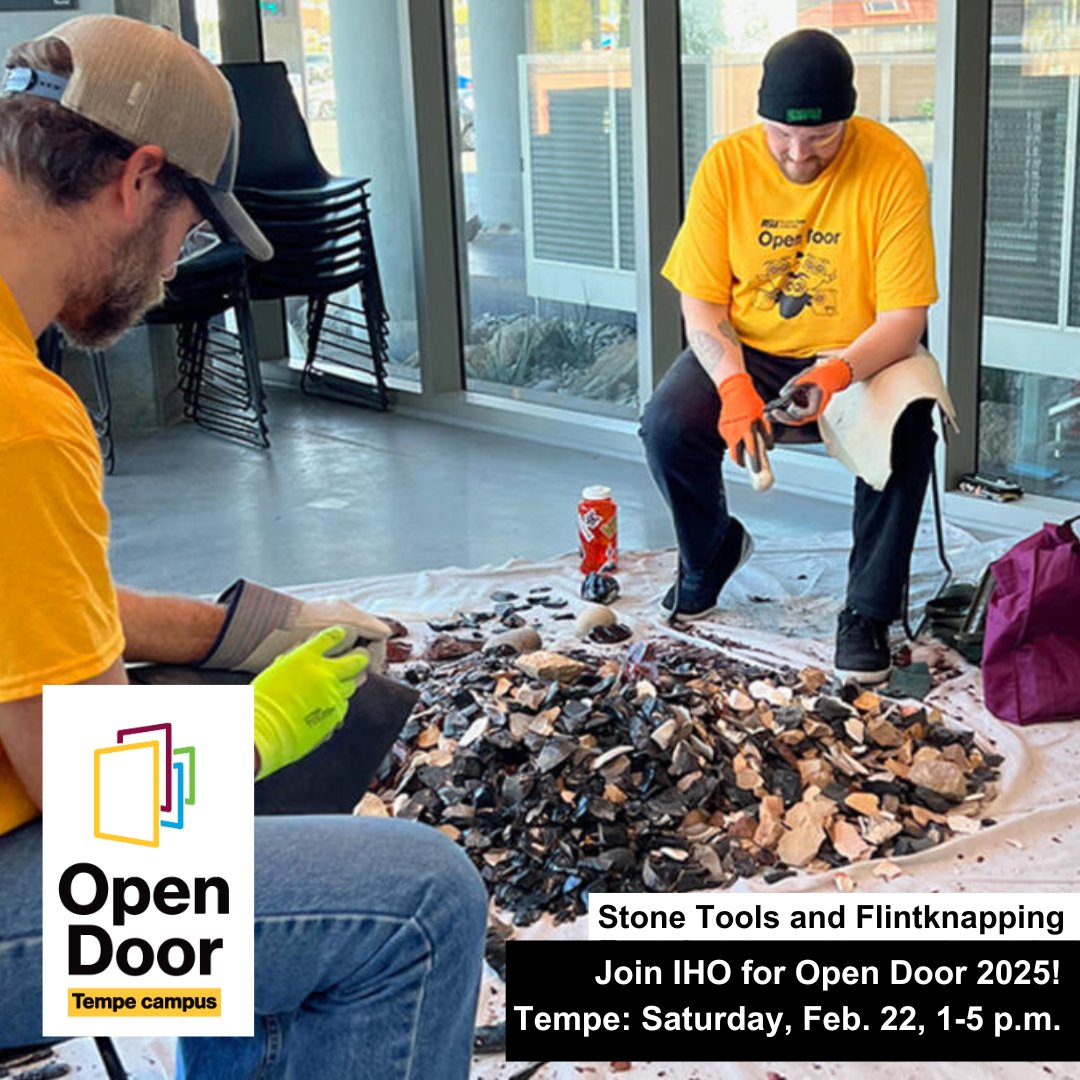 HumanOriginsASU's tweet image. ✨Join us for Open Door 2025! ✨ A 𝗙𝗥𝗘𝗘 event for the entire family 📆 𝗪𝗵𝗲𝗻: Tempe campus: Saturday, Feb. 22, 1–5 p.m. 𝗪𝗵𝗲𝗿𝗲: Walton Center for Planetary Health (WCPH) Floors 1 and 2 🅿️ Free at the Tyler Street Parking Structure opendoor.asu.edu