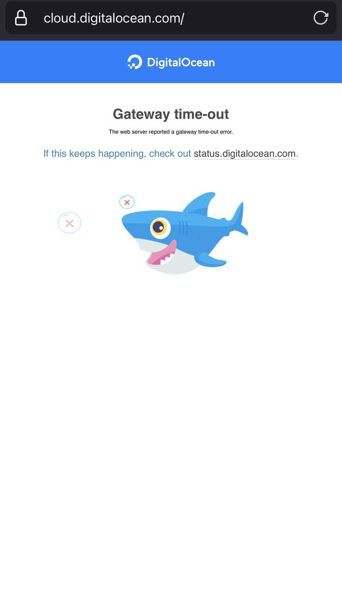 thegagegogan's tweet image. @digitalocean @DOStatus is the cloud dashboard currently down?