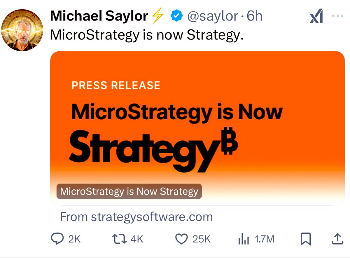 🚨UPDATE : MicroStrategy changed its office sign to Strategy₿.
