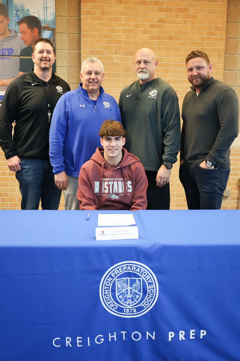 Creighton Prep (@creightonprep) on Twitter photo Kudos to Jackson Wurgler, headed to <a href="/MorningsideEdu/">Morningside University</a> for academics and football!
<a href="/CPFootball17/">Creighton Prep FB</a> <a href="/MsideMustangs/">Morningside Mustangs π΄</a> <a href="/MsideFootball/">Morningside University Football</a> Kudos to Jackson Wurgler, headed to <a href="/MorningsideEdu/">Morningside University</a> for academics and football!
<a href="/CPFootball17/">Creighton Prep FB</a> <a href="/MsideMustangs/">Morningside Mustangs π΄</a> <a href="/MsideFootball/">Morningside University Football</a>