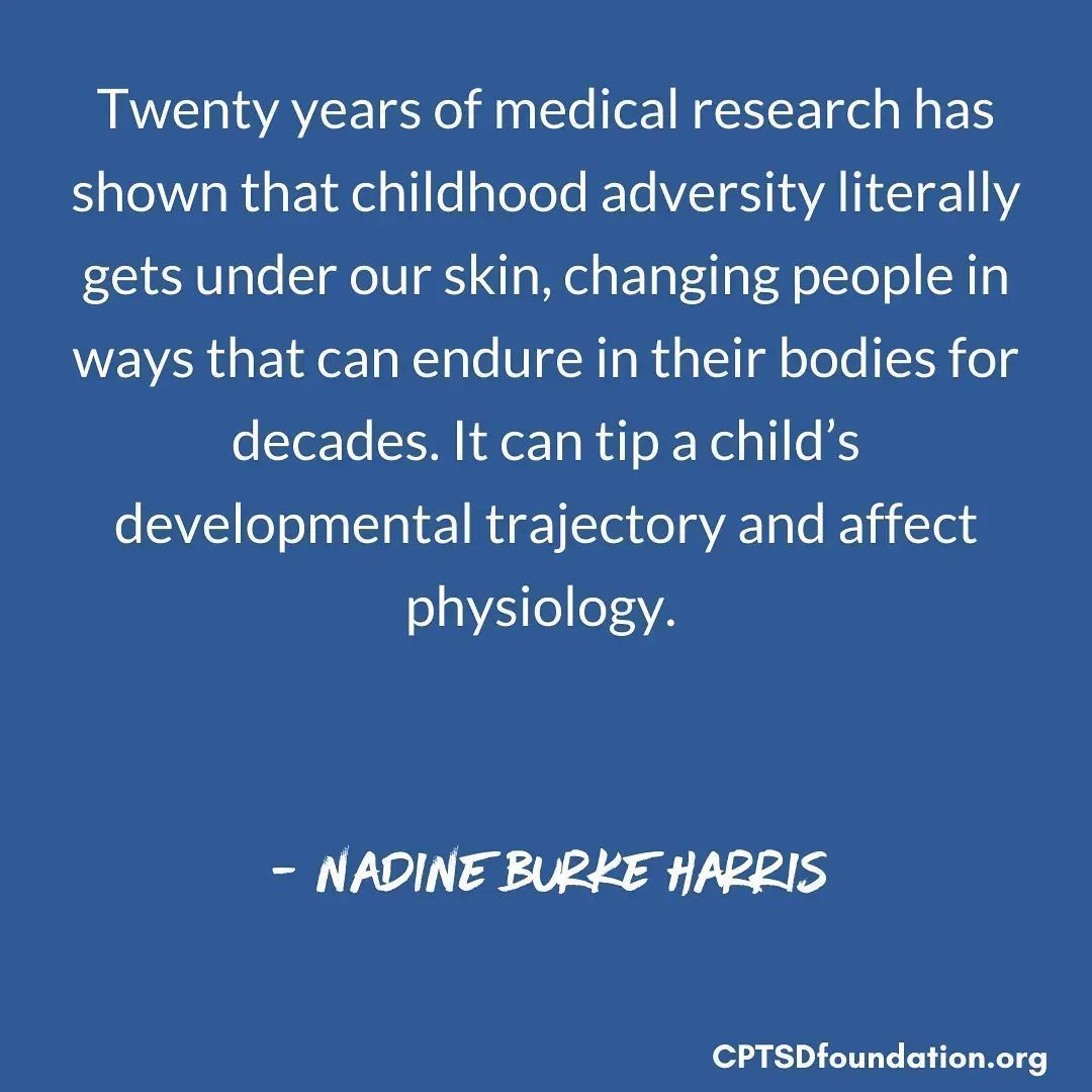 cptsdfoundation's tweet image. Adverse childhood experiences can trigger chronic inflammation and hormonal changes.
This kind of prolonged activation of the stress-response systems can disrupt the development of the brain, and increase the risk for stress-related disease well into adulthood.