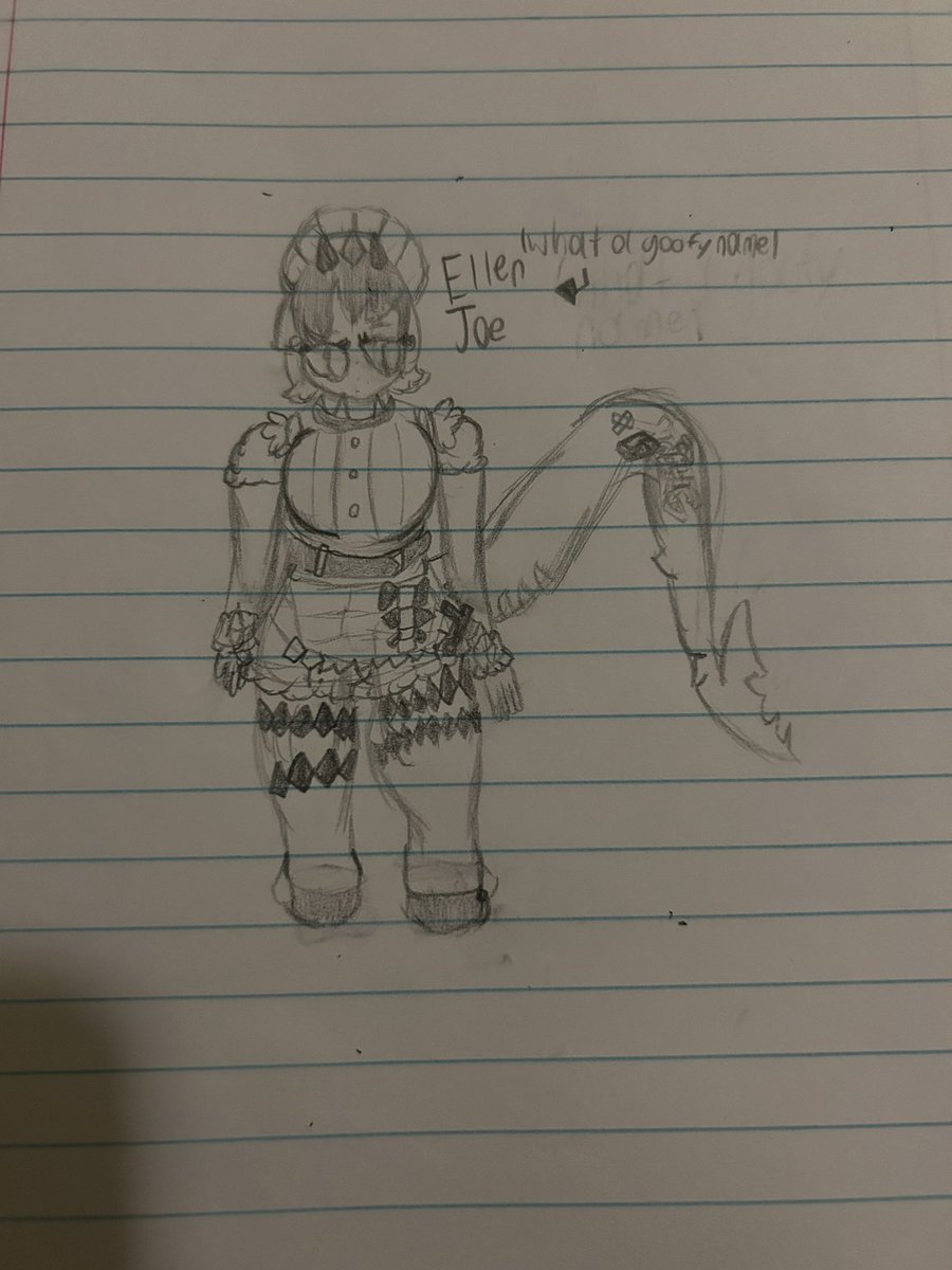 played Zenless Zone Zero but I was to lazy to draw me in their style so I just draw Ellen Joe instead