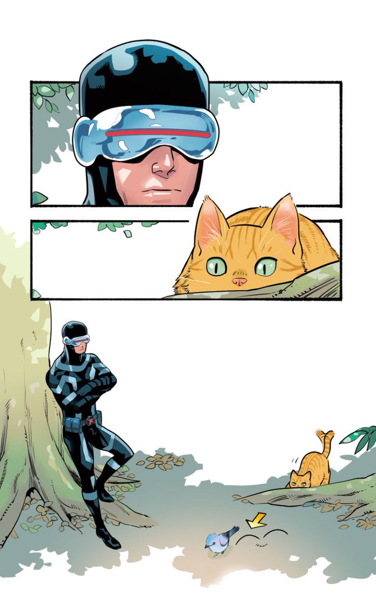 comfortcyclops's tweet image. Cyclops’ most important appearance during Krakoa. 
(Marvel Meow Infinity Comic 2022)