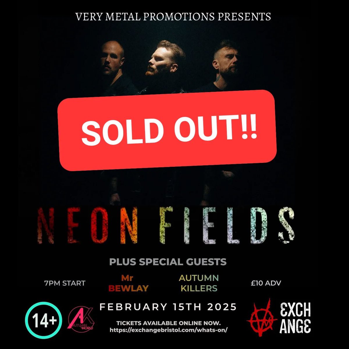 Autumn Killers (@autumnkillers) on Twitter photo Next week we hit Bristol to play a SOLD OUT show at The Exchange with the awesome <a href="/NeonFieldsBand/">Neon Fields</a>
🤘🤘🤘🤘 Next week we hit Bristol to play a SOLD OUT show at The Exchange with the awesome <a href="/NeonFieldsBand/">Neon Fields</a>
🤘🤘🤘🤘