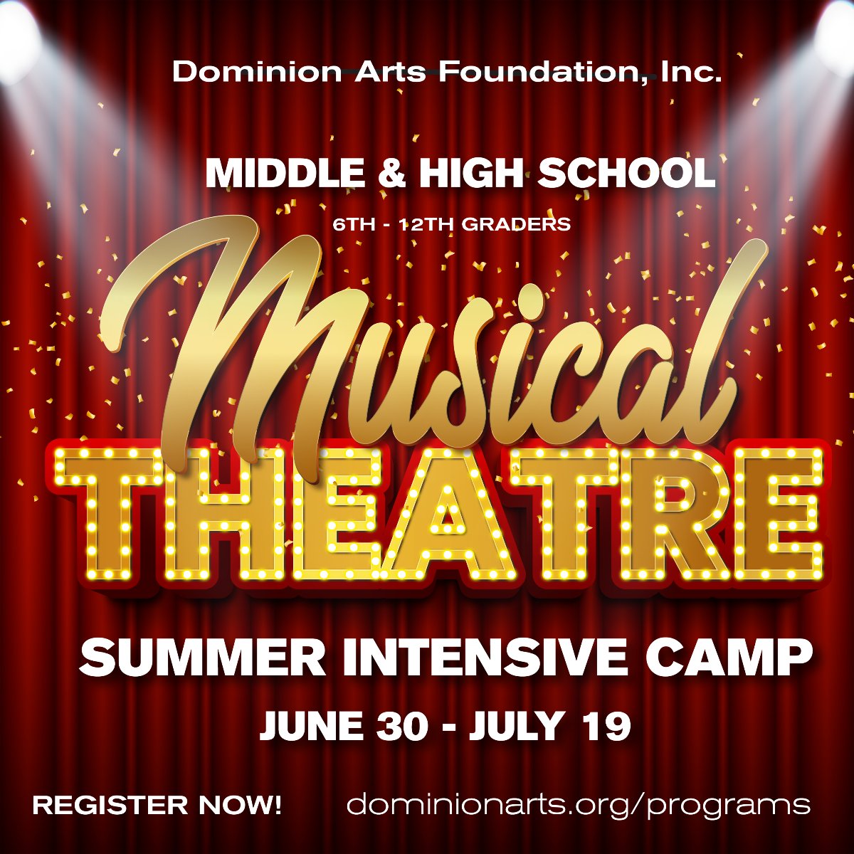 DomEntGroup's tweet image. Dominion Arts Foundation's Musical Theatre Masterclass &amp;amp; Summer Intensive: Don’t miss these exciting opportunities! Spaces are limited, so secure your spot today. Visit dominionarts.org to learn more and register for these transformative programs!mailchi.mp/dominionent.or…