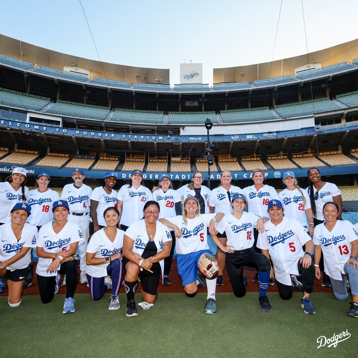 Dodgers's tweet photo. Happy National Girls &amp; Women in Sports Day! We’re proud to acknowledge the success and accomplishments of female athletes and recognize the influence women and girls have in sports. 💙 https://t.co/FVWttL5Ah5