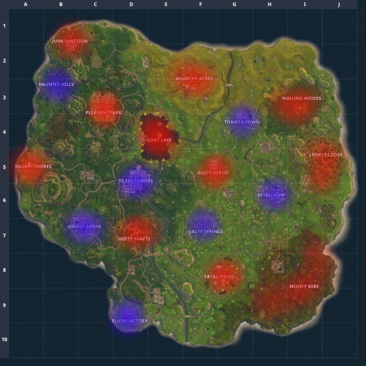 deanstevens100's tweet photo. Political Leanings of Each Fortnite Location #LANK in the comments https://t.co/4wPmQtqDH7