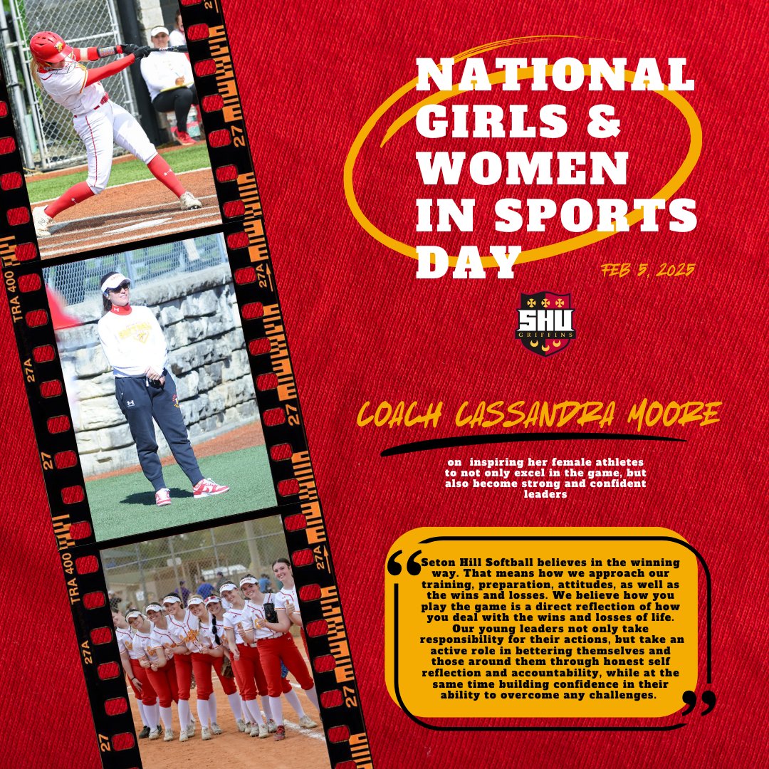 Coach Cassie Moore is building more than just great softball players—she’s shaping strong, confident leaders. Through hard work, dedication &amp; belief in themselves, she empowers her athletes to excel both on &amp; off the field.  #NGWSD #GriffinPride #SetonHillSoftball <a href="/SHUgriffinsSB/">Seton Hill Softball</a>
