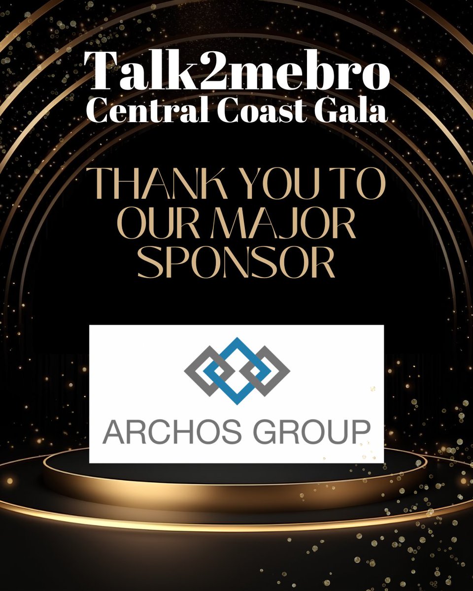 talk2mebro's tweet photo. A huge thank you to Archos Group for being a Major Sponsor of our Central Coast Talk2mebro Gala! 🙌⁠
⁠
#Talk2mebro #CentralCoastGala #Gratitude #CommunitySupport https://t.co/QWXNK4zgPo