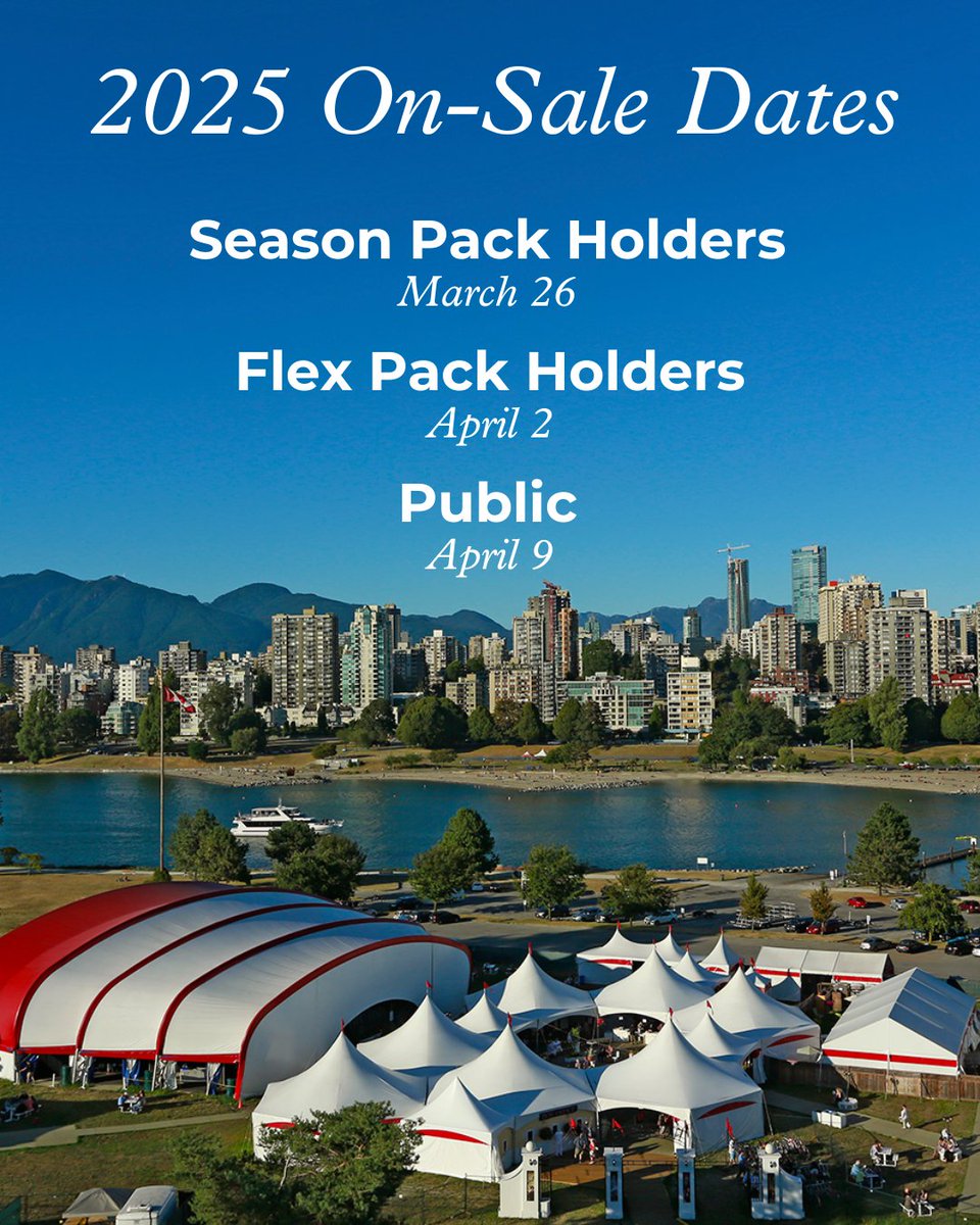 2025 Flex and Season Packs are available to purchase to save up to 15% on your experience at Bard this summer!

With the purchase of a Flex or Season Pack you also gain early booking access to performance tickets. #bard2025

Purchase your Packs today: bardonthebeach.org/tickets/flex-s…