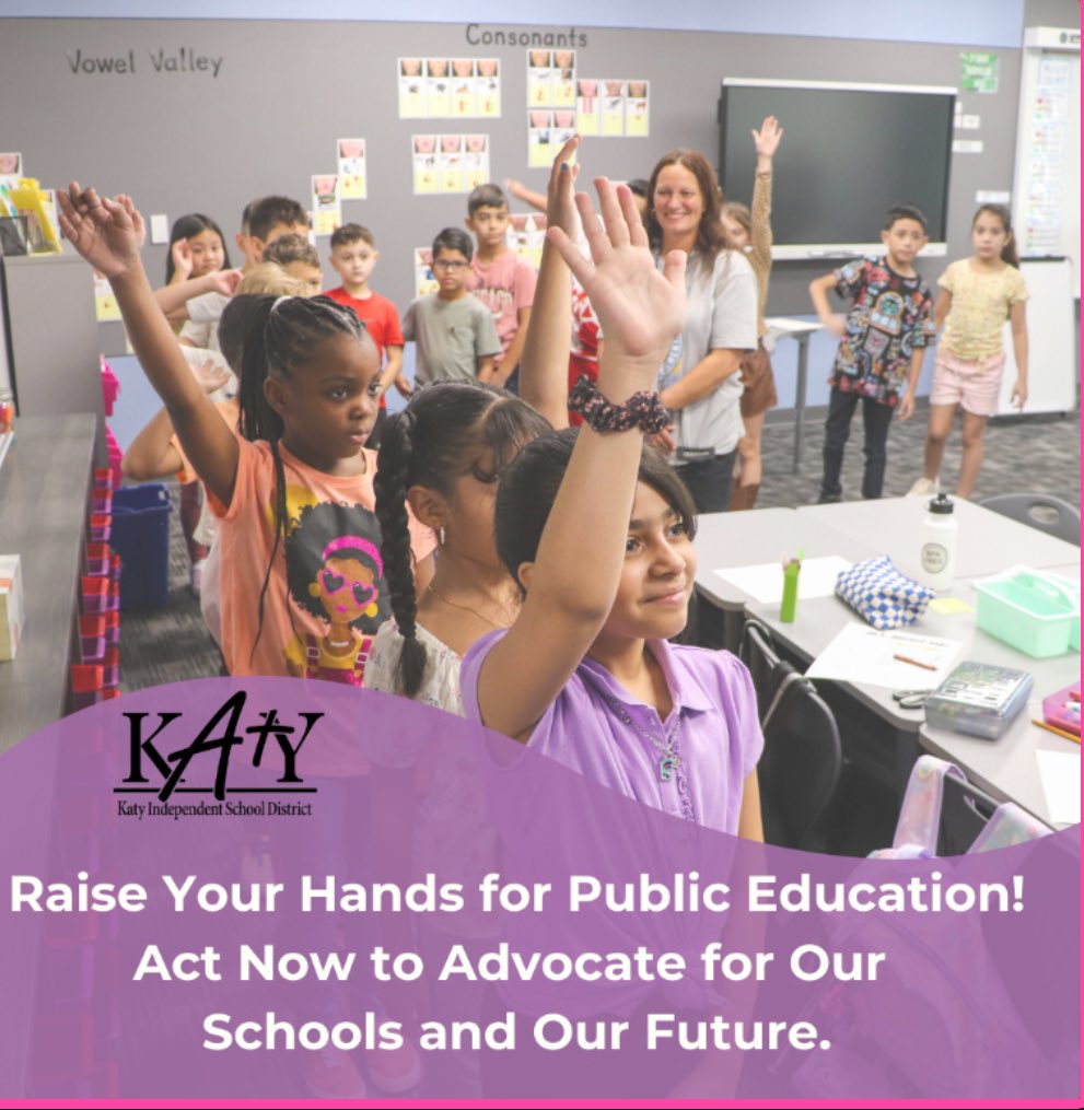 The 89th Texas Legislative Session started Jan. 14! Our students &amp; educators need more resources. The Basic Allotment per student hasn't increased since 2019. Contact your reps &amp; urge them to increase funding for public schools! Learn more: katyisd.org/EdLeg #KatyISDEdLeg