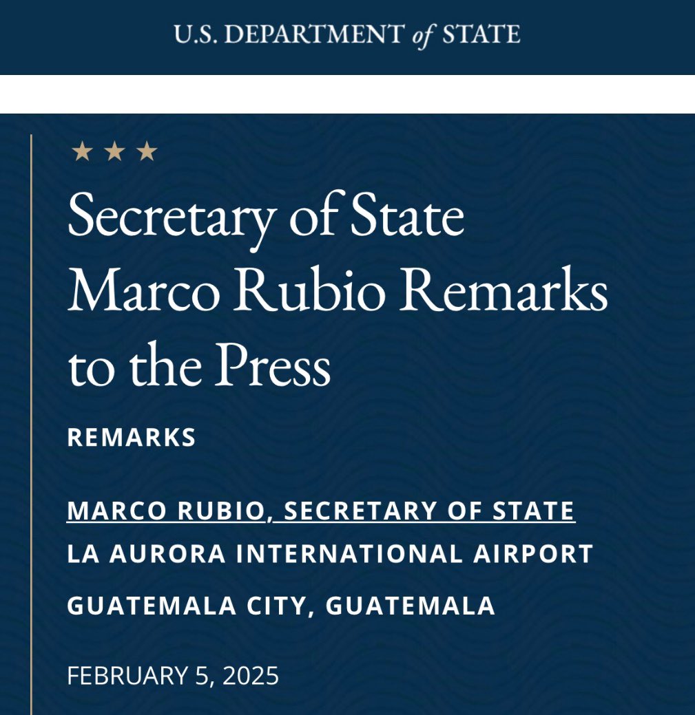 jczamora's tweet photo. Declaraciones del Secretario de Estado Marco Rubio a la Prensa en Guatemala:

"Vamos a trabajar muy de cerca con nuestra nueva fiscal general, y el Departamento de Justicia está priorizando nuestras solicitudes de extradición para que se alineen con nuestro objetivo estratégico en cuanto a quiénes estamos persiguiendo."

"Estas son personas que están socavando a nuestros países socios." 

https://t.co/HERfnovvdI (vía @StateDept)