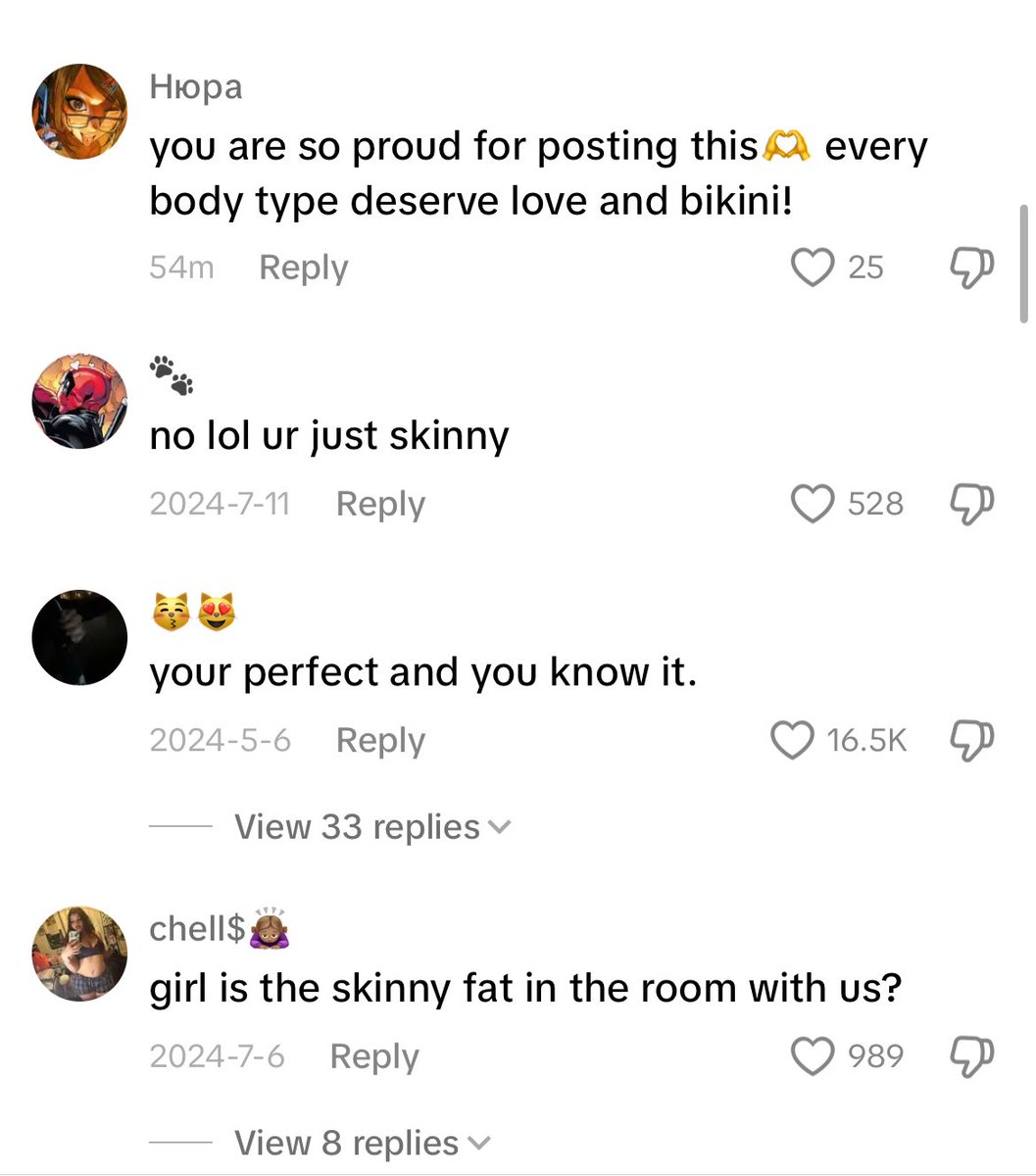 this is how you know you’re skinny