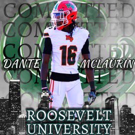 Dante McLaurin (@dantemclaurin3) on Twitter photo Iโm excited to announce that I will be committing to the university of Roosevelt #ridethewave๐
<a href="/Chris_CJ_6/">C.J.</a>
<a href="/_MP_Football/">Morgan Park Football</a>
<a href="/ChrisElmore36/">J5๏ธโฃ_Elmore</a>
<a href="/RULAKERFB/">Roosevelt University Football</a> Iโm excited to announce that I will be committing to the university of Roosevelt #ridethewave๐
<a href="/Chris_CJ_6/">C.J.</a>
<a href="/_MP_Football/">Morgan Park Football</a>
<a href="/ChrisElmore36/">J5๏ธโฃ_Elmore</a>
<a href="/RULAKERFB/">Roosevelt University Football</a>