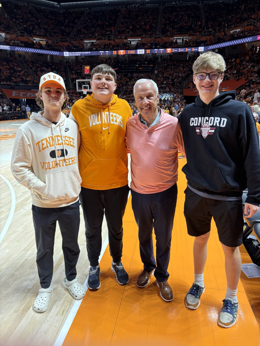 saw legendary coach Roy Williams with <a href="/noe_asher/">Asher Noe</a>