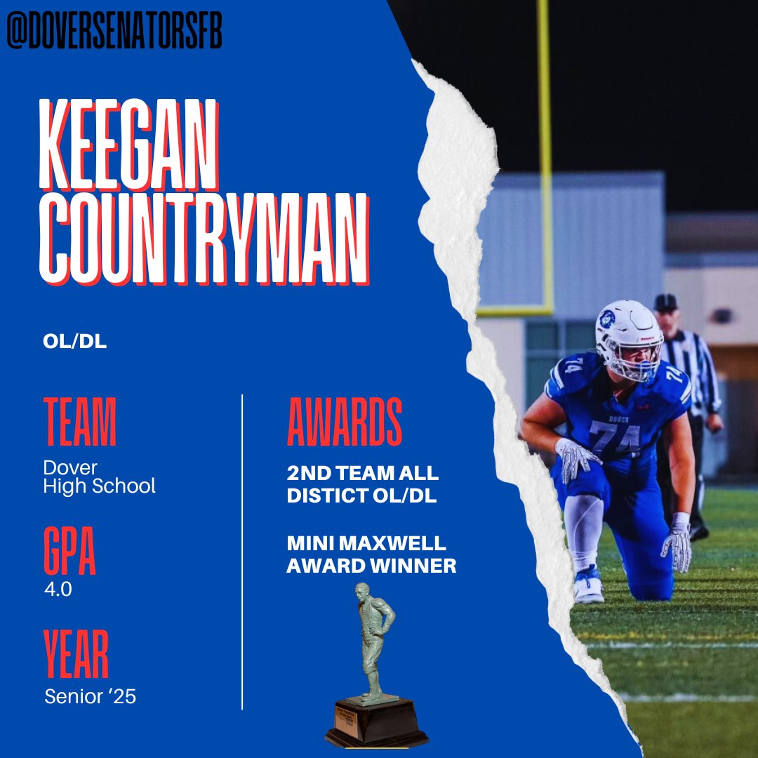 Congrats to this years #minimaxwell award winner senior <a href="/Keegan_74/">Keegan Countryman</a> 🤝💯