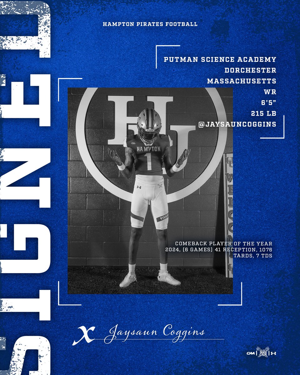 Jaysaun Coggins is officially a Pirate! Welcome to Our Home by the Sea! ⚓️💙

#WeAreHamptonU