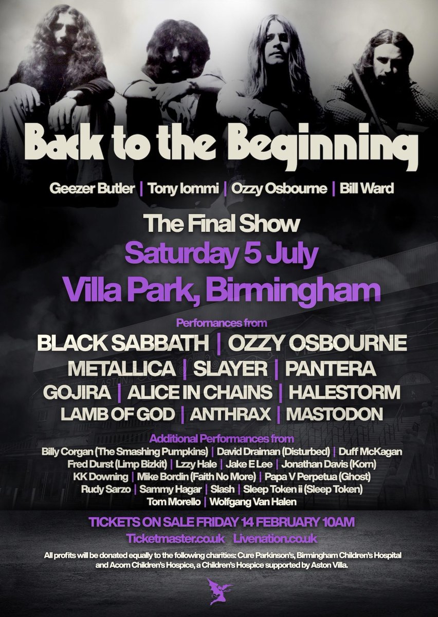 Di usia kepala 7, empat pendiri <a href="/BlackSabbath/">BlackSabbath</a> akan menggelar show terakhir mereka 5 Juli 2025 di Birmingham ditemani band-band yang terinspirasi oleh musik dari gitaris Tony Iommi, drummer Bill Ward, bassist Geezer Butler dan vocalist Ozzy Osbourne. 

📷 <a href="/RossHalfin/">Ross Halfin</a>