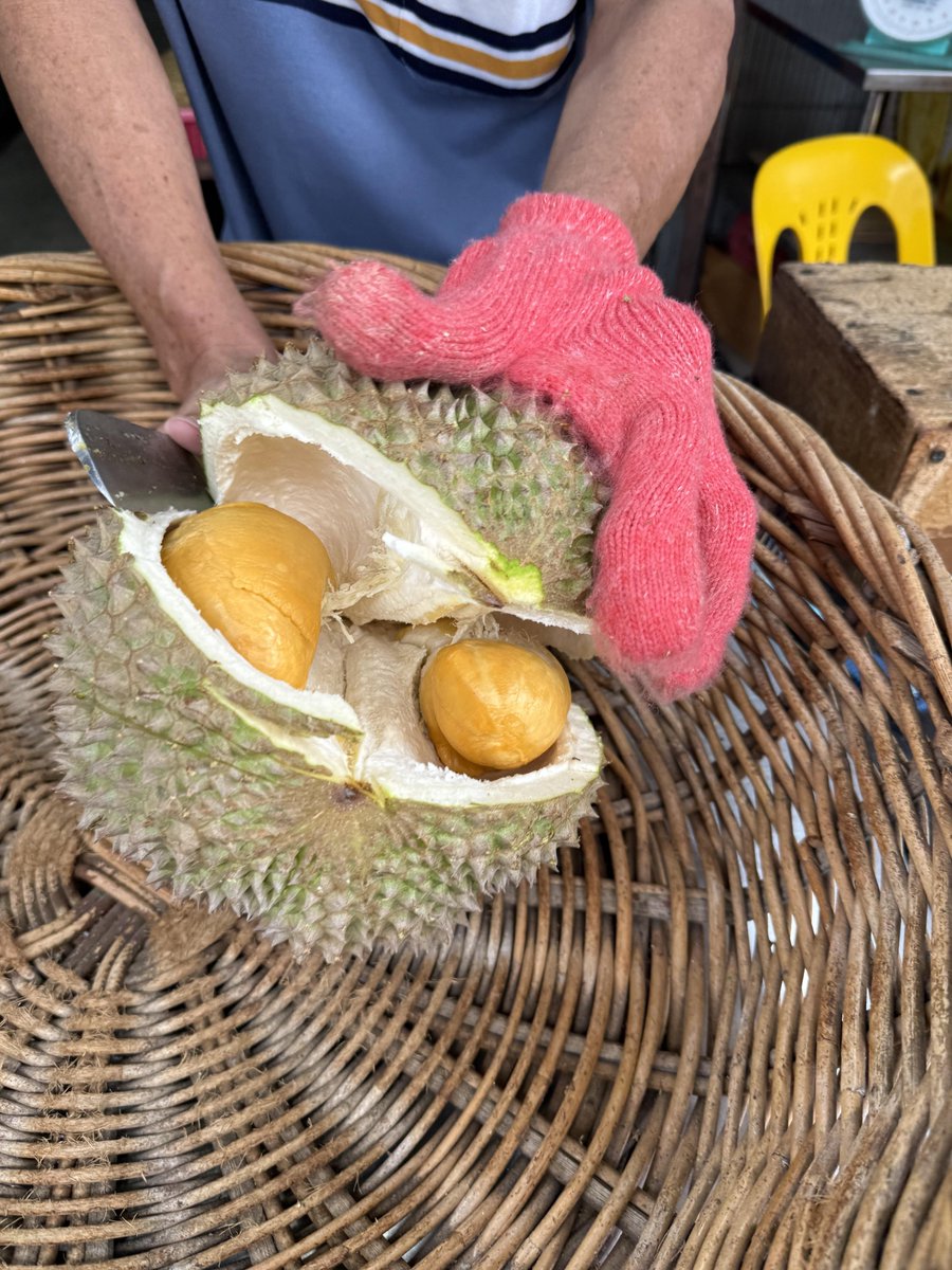 朝食後におやつを食べて、ドリアンを持って帰ります、はは😋😋