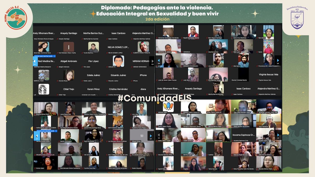 ✨🌿 ¡Iniciamos la 2ª edición del #Diplomado Pedagogías ante la violencia con más de 100 #docentes! 🌿✨

Deseamos que este sea un camino de aprendizaje e intercambio, donde la Educación Integral en Sexualidad (#EIS) sea un camino de esperanzas, amistades y sueños. 💜🌱
