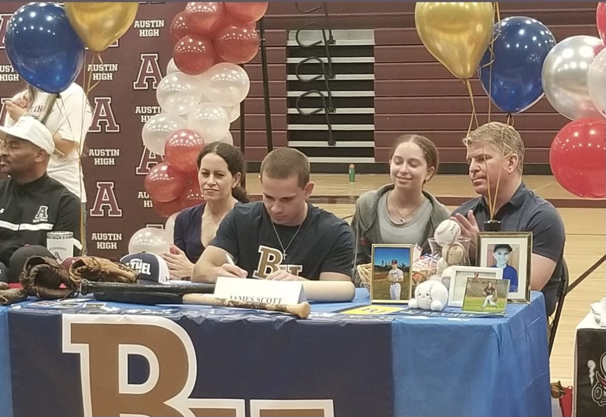 OHenry Middle School (@ohenryms) on Twitter photo Congrats to these former O. Henry Mustangs on Signing Day today at Austin High. Peyton Jones- UTexas Permian Basin, Tennis; Bryson Batts-West Point, Football; Luke Bone- Texas Tech, Track;
James Scott-Bethel University, Baseball. Well done! We are SO proud of you😍<a href="/Secondary_AISD/">AISD Secondary School Leadership</a> Congrats to these former O. Henry Mustangs on Signing Day today at Austin High. Peyton Jones- UTexas Permian Basin, Tennis; Bryson Batts-West Point, Football; Luke Bone- Texas Tech, Track;
James Scott-Bethel University, Baseball. Well done! We are SO proud of you😍<a href="/Secondary_AISD/">AISD Secondary School Leadership</a>