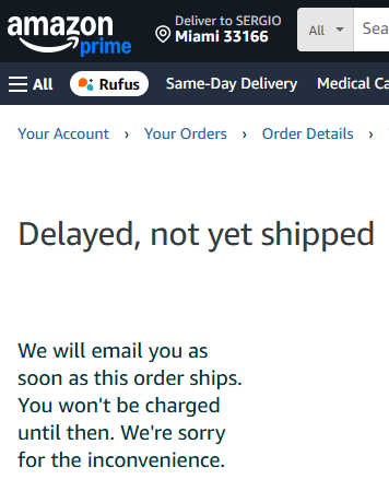 SergioCordovaOK's tweet photo. El #EfectoTrump se hace sentir de inmediato. Ni los clientes #AmazonPrime nos salvamos.
Ahora que la mano de obra se está viendo amenazada, El reparto vía #Drones con el servicio #PrimeAir y los casilleros #AmazonLocker ahora es que empezará a tener más relevancia, pero desgraciadamente sólo un pequeño porcentaje de estos servicios pueden ser usados por los clientes.
Entretanto, seguiremos viendo retrasos en nuestras compras y colateralmente afectará significativamente el negocio del puerta a puerta.
Otras opciones como @Walmart no son viables gracias a sus restrictivas normativas con respecto a las direcciones de entrega.
Quizás @Ebay pueda ser una salvación, pero también tendrá sus detalles técnicos sobre todo con el uso de @USPS que ya de por sí, no es muy eficiente y no sabemos que consecuencias en su logística está sufriendo gracias a la situación actual.
Si usted está pensando hacer compras en #Amazon le recomiendo que las haga todas de una vez y con la fecha de entrega mas lejana que le permita el sistema, de manera de dejar que se pueda consolidar las compras lo mas posible y se programen menos entregas.
Con respecto al #Prime, a menos que usted pague el servicio para usar @PrimeVideo y @AmazonMusic, considero que no vale la pena en este momento hacer este gasto ya que no se le garantiza la entrega de sus compras en el tiempo prometido.
Esperemos que Amazon pueda solventar la situación de la mejor manera y en el menor tiempo posible, sabiendo que este tipo de crisis ya lo han sufrido antes y deberían tener algún tipo de plan de contingencia por la baja mano de obra.
#SergioCordova ~ https://t.co/NxSbQy9CQA