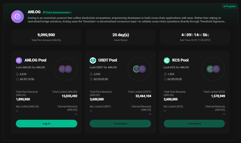 HBlake92's tweet photo. The clock is ticking! ⏳ Don't miss your chance to farm $ANLOG in KuCoin’s GemPool until Feb 10. Stake, earn, and grow! 💎📊
$PX $FET #VIRTUAL #BDOGITO $XDC $DOT $RENDER $TAO $ICE $AVAX $DOGE https://t.co/Jhtn9uzwEX