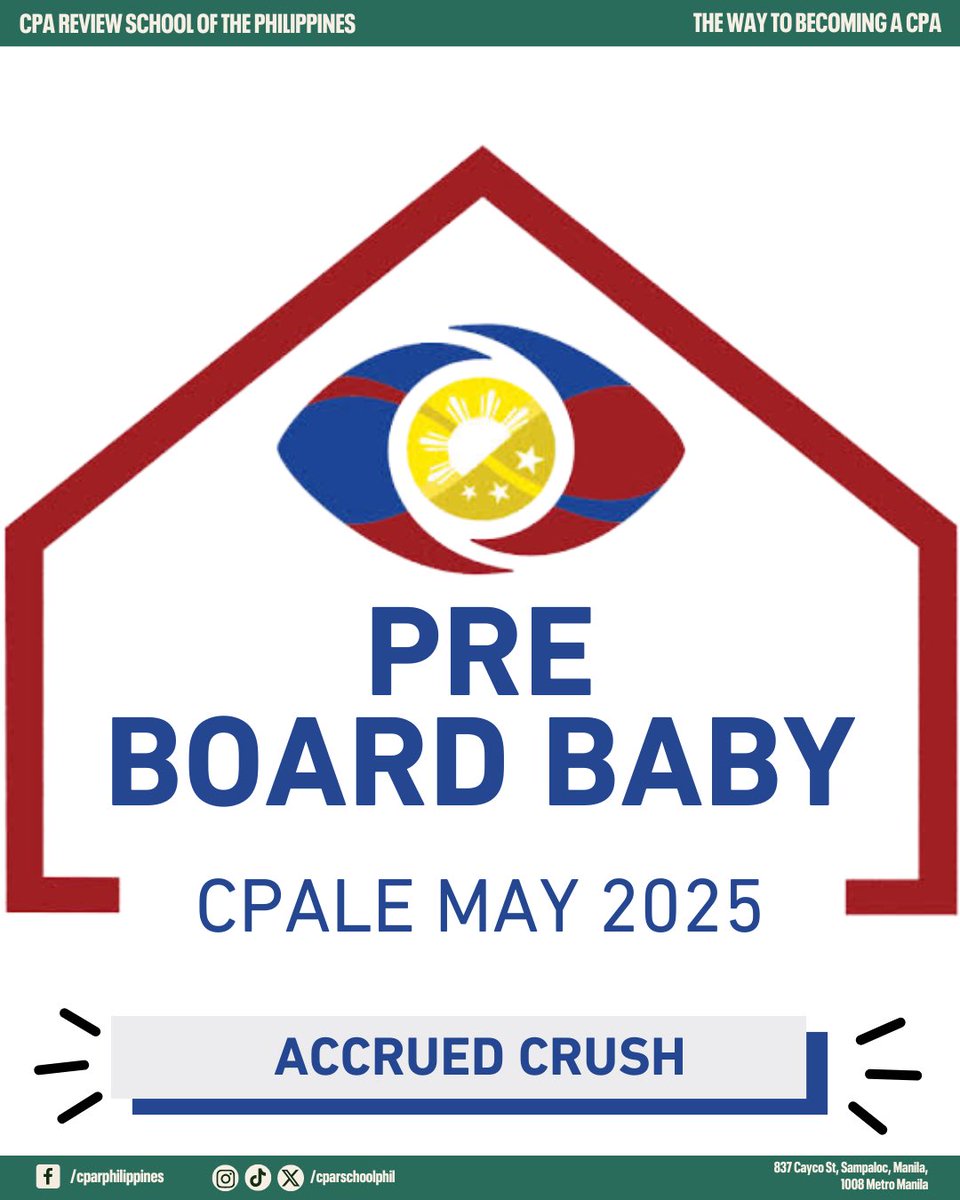 cparschoolphil's tweet photo. #CPAR x #PBB Collab: #CPALE May 2025 Edition | Good luck to all #PreBoard Takers! 🍀🍀🍀 https://t.co/FkVFSRH356