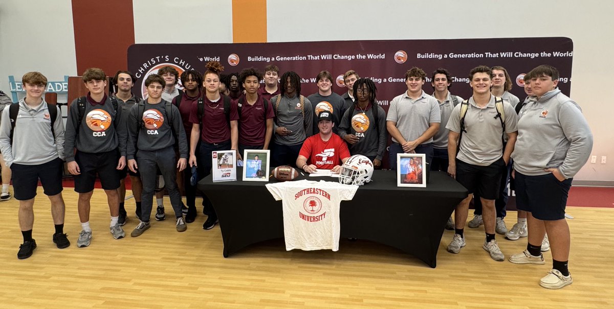 Signed✍️🔥
<a href="/CCA_FootballJax/">CCA_FootballJax</a> <a href="/SEUFireFootball/">Southeastern Football</a>  <a href="/Coach_Waugh/">Adam Waugh</a> <a href="/CoachHeldreth/">Jordan Heldreth</a>