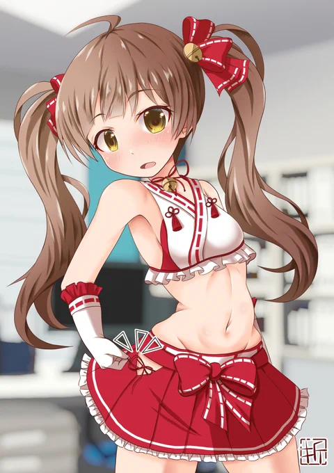 「この紐ってなんで見えているんだろう。⋯プロデューサーさんは知ってますか?」#ミリシタ #箱崎星梨花 