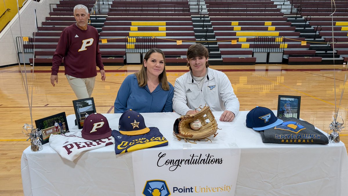 PerryBaseballGA's tweet photo. Huge congratulations to 2 of our seniors @KamVandersee  &amp; @jkohlman014

Kam signed with @AlabamaAM_Bsb and Jonathan "Tex" signed with @PointUbaseball

Extremely proud of both of you!! Go Panthers!! https://t.co/JI35arXLtd