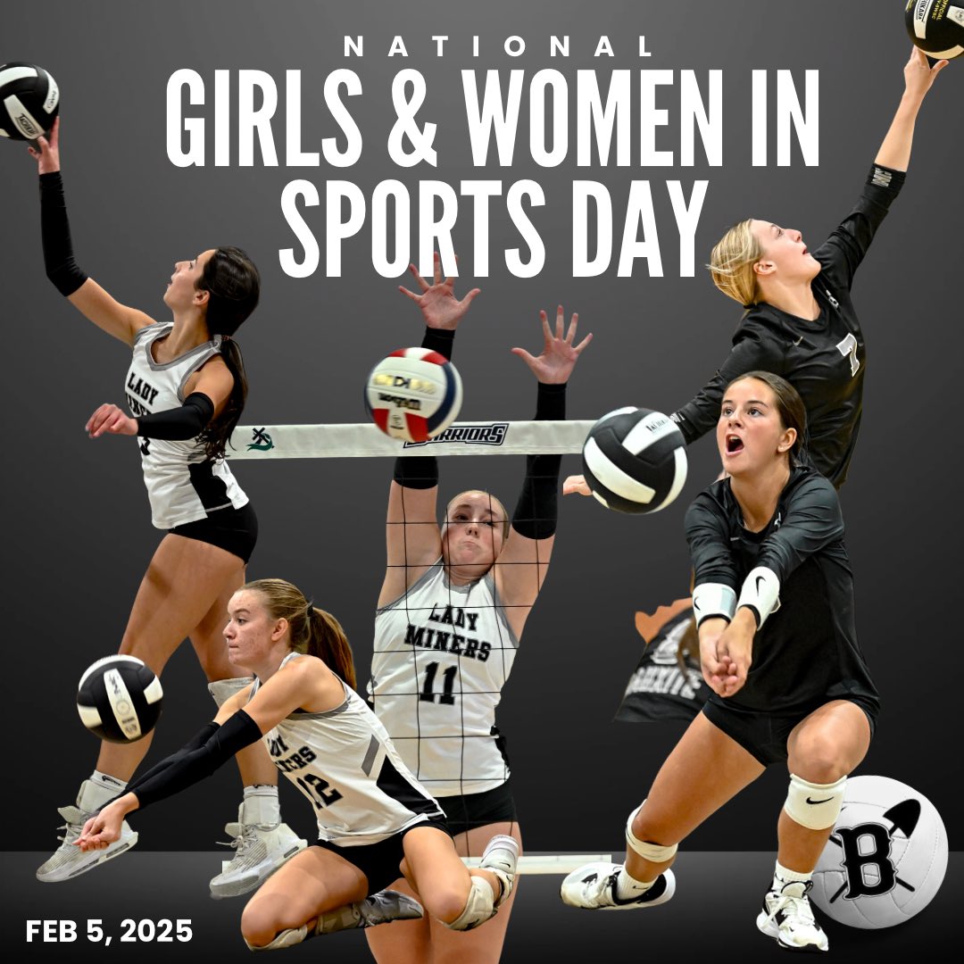 Girls are good at sports.  Girls are good at volleyball.  

LadyMinerVolleyball
Bauxite 
ACE2