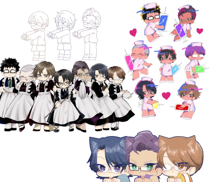 この頃のうちチビキャラ描く精神力がすげぇな、どうやって描いてた?????