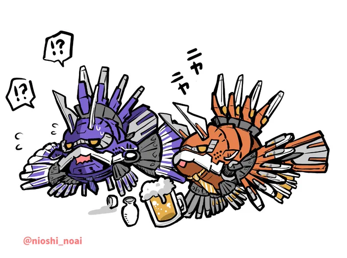 一部始終を遠くから見守る同期2匹#ダライアスバースト 