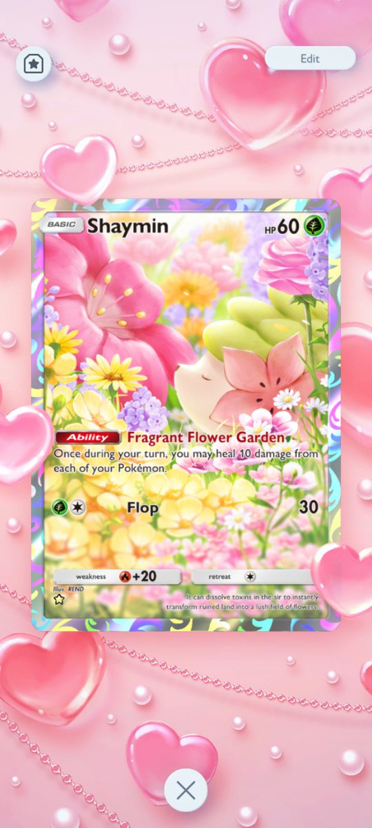 Finally unlocked the hearts display board on Pokemon TCG and it looks so  cute!