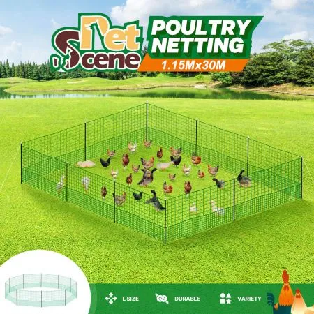 BestDealsCoNz's tweet image. Chicken Fence Poultry Runs Coop Farm Pen Mesh Net Habitat House Safe Turkey Breeding 1.15x30m
Now: $139.98 bit.ly/4hqiCVh
#chickencage #poultry #chickencoop #farm #chickenhouse #backyard