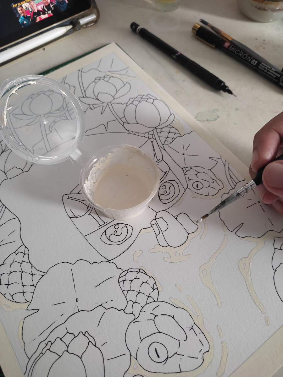 Enjoying more acrylic painting