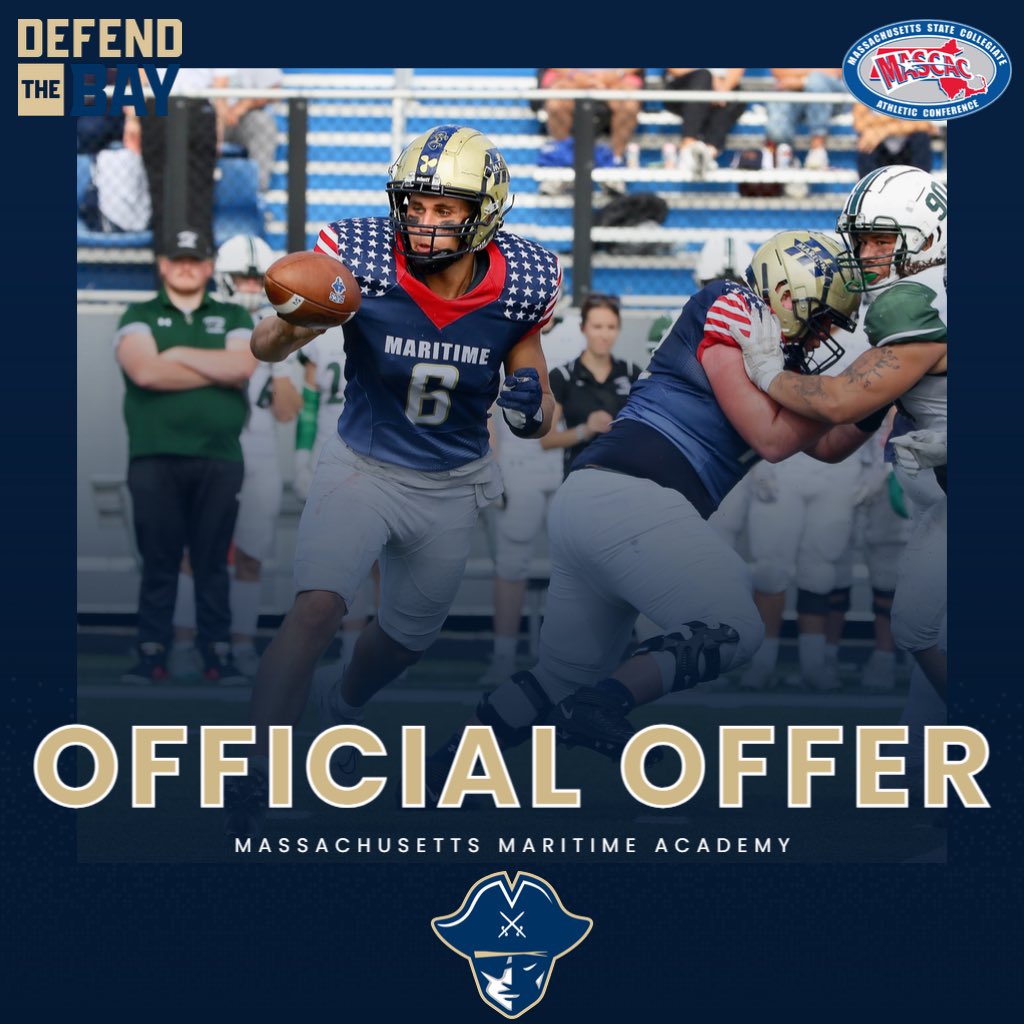 After a great talk with <a href="/FBCoachGorman/">Liam Gorman</a> and <a href="/MmaKelley/">CoachKelleyMMA</a> I’m blessed to receive an offer from Massachusetts Maritime Academy. I want to thank the entire staff for this opportunity. I also want to thank God because nothing would be possible without him.