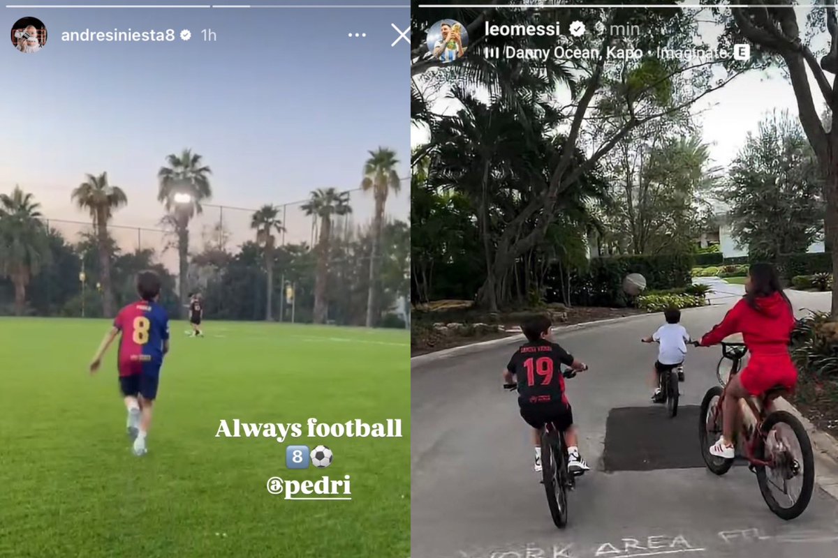 Culernews's tweet photo. Filho do Iniesta com a camisa do Pedri e o filho do Messi com a camisa do Lamine

Sensacional. https://t.co/drpFXd3JT4