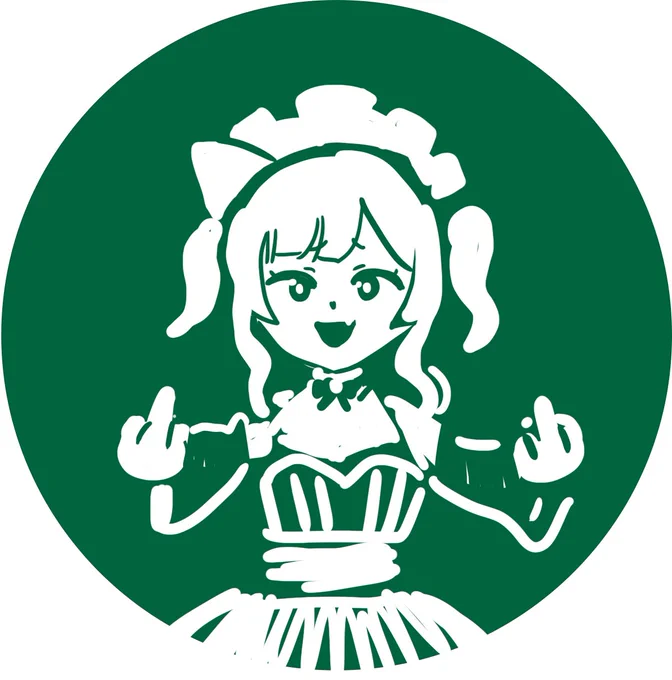 quick scribble of mint if she take over of starbucks and make every coffee with mint flavour 