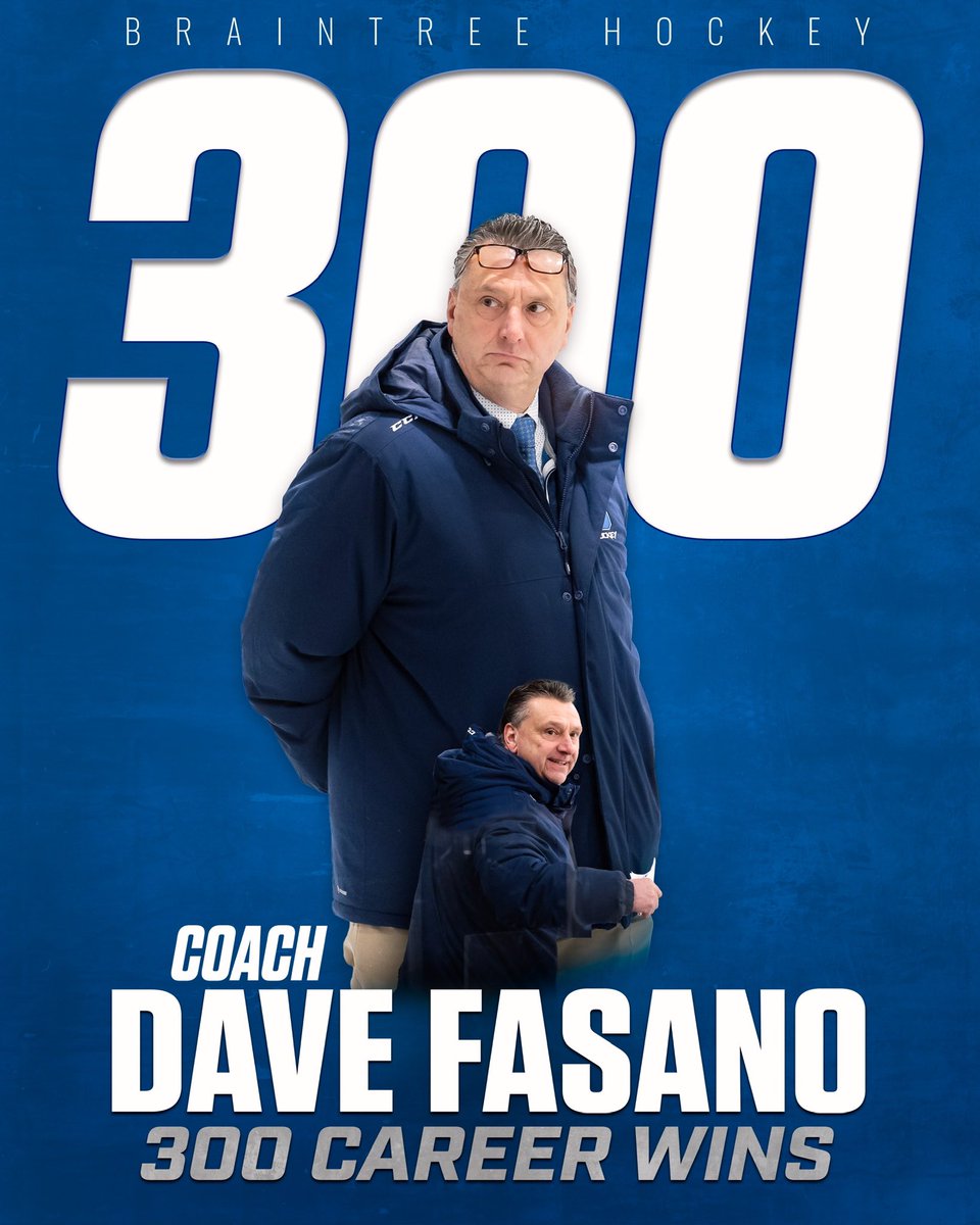 Braintree Athletics (@braintreewamps) on Twitter photo Congratulations to Coach Dave Fasano who secured his 300th career win tonight over Weymouth (4-2)!
<a href="/GlobeSchools/">Boston Globe Schools</a> <a href="/BosHeraldSports/">Boston Herald Sports</a> <a href="/MassHSHockey/">MassHSHockey</a> <a href="/HockeyBraintree/">Braintree High Hockey</a> Congratulations to Coach Dave Fasano who secured his 300th career win tonight over Weymouth (4-2)!
<a href="/GlobeSchools/">Boston Globe Schools</a> <a href="/BosHeraldSports/">Boston Herald Sports</a> <a href="/MassHSHockey/">MassHSHockey</a> <a href="/HockeyBraintree/">Braintree High Hockey</a>