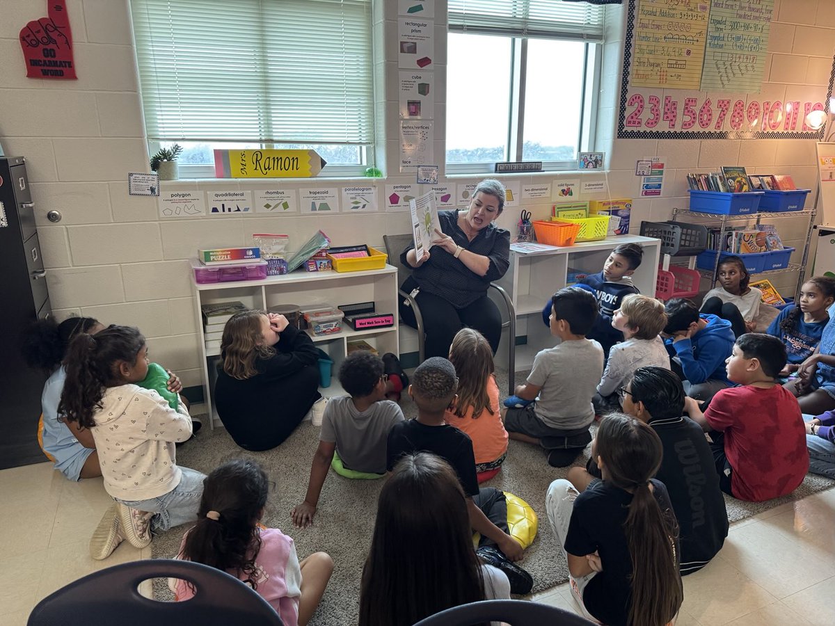 Thank you, ⁦<a href="/Katie_Hitchman/">Katie Hitchman</a>⁩, for reading to our 3rd graders today.  We appreciate you taking time out of your busy day to visit us.  So glad we met you years ago as our STAAR helper.  ⁦<a href="/NISDWernli/">Dr. Caroline Wernli Elementary School</a>⁩ ⁦<a href="/mrsfeldt5/">Casey Feldt</a>⁩