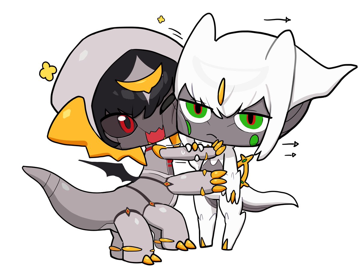 &lt;-기라티나 랑 아르세우스-&gt;
포켓몬도 의읜화도 아닌 것.

아르세우스가 기라티나 아빠얌?
조금. 닮게 그림
#アルセウス #Arceus #ギラティナ #giratina #monstergirl  #ケモノ #수인 #擬人化 #의인화 #もんむす #ポケットモンスター #포켓몬스터 #Pokémon #몬무스