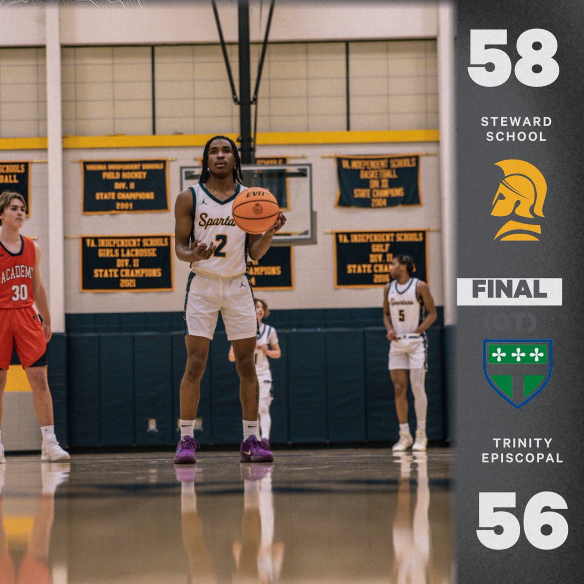 Steward's Boys Varsity Basketball (@stewardbball) on Twitter photo 🏀FINAL SCORE🏀
The Spartans improve to 16-6 overall with an overtime victory at Trinity!
🔹Donovan Richardson ‘25: 23 points & game winning basket!
🔹Xavier Nelson ‘25: 10 points & 11 rebounds
🔹LJ Vaughan ‘25: 9 points & 5 assists
#GoSpartans #804varsity <a href="/henricosports/">henricosports (from RVA Sports Network)</a> 🏀FINAL SCORE🏀
The Spartans improve to 16-6 overall with an overtime victory at Trinity!
🔹Donovan Richardson ‘25: 23 points & game winning basket!
🔹Xavier Nelson ‘25: 10 points & 11 rebounds
🔹LJ Vaughan ‘25: 9 points & 5 assists
#GoSpartans #804varsity <a href="/henricosports/">henricosports (from RVA Sports Network)</a>
