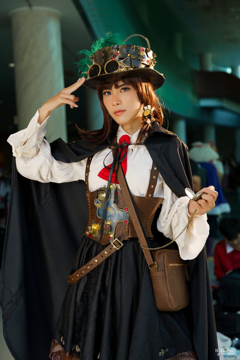 sail_winter's tweet photo. #Touhou_Project  x Steampunk inspiration series
Character: #Renko_Usami
Fan's idea &amp; designed by Sail
A project that continues an idea from more than 8 years ago, the first set in my Touhou x time &amp; space inspiration costume series XD
#cosplay #steampunk #leather #ledlight https://t.co/rAADO8Gu9h