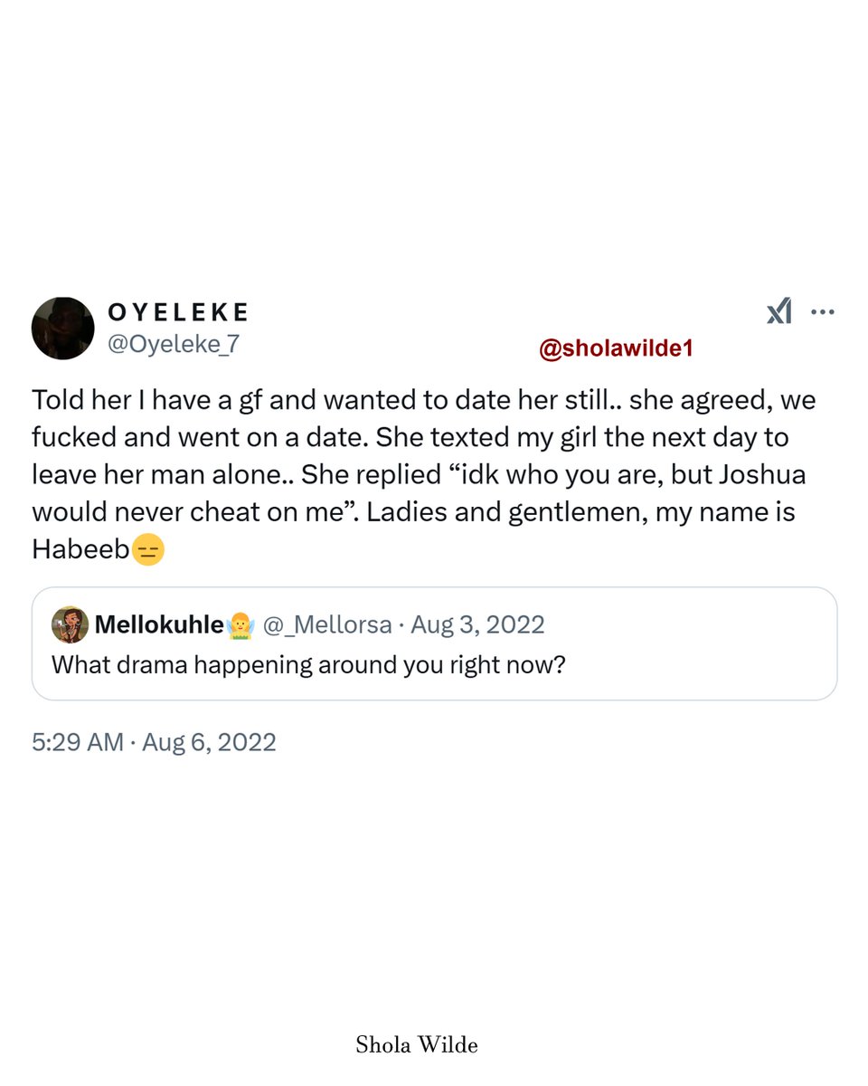 SholaWilde's tweet image. #hoestories