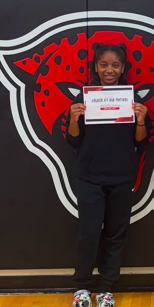 Congrats to Track &amp; Field  Female Athlete of the month sophomore Arielle James! ❤️
This young lady exhibits true leadership in all facets!!! We love you!