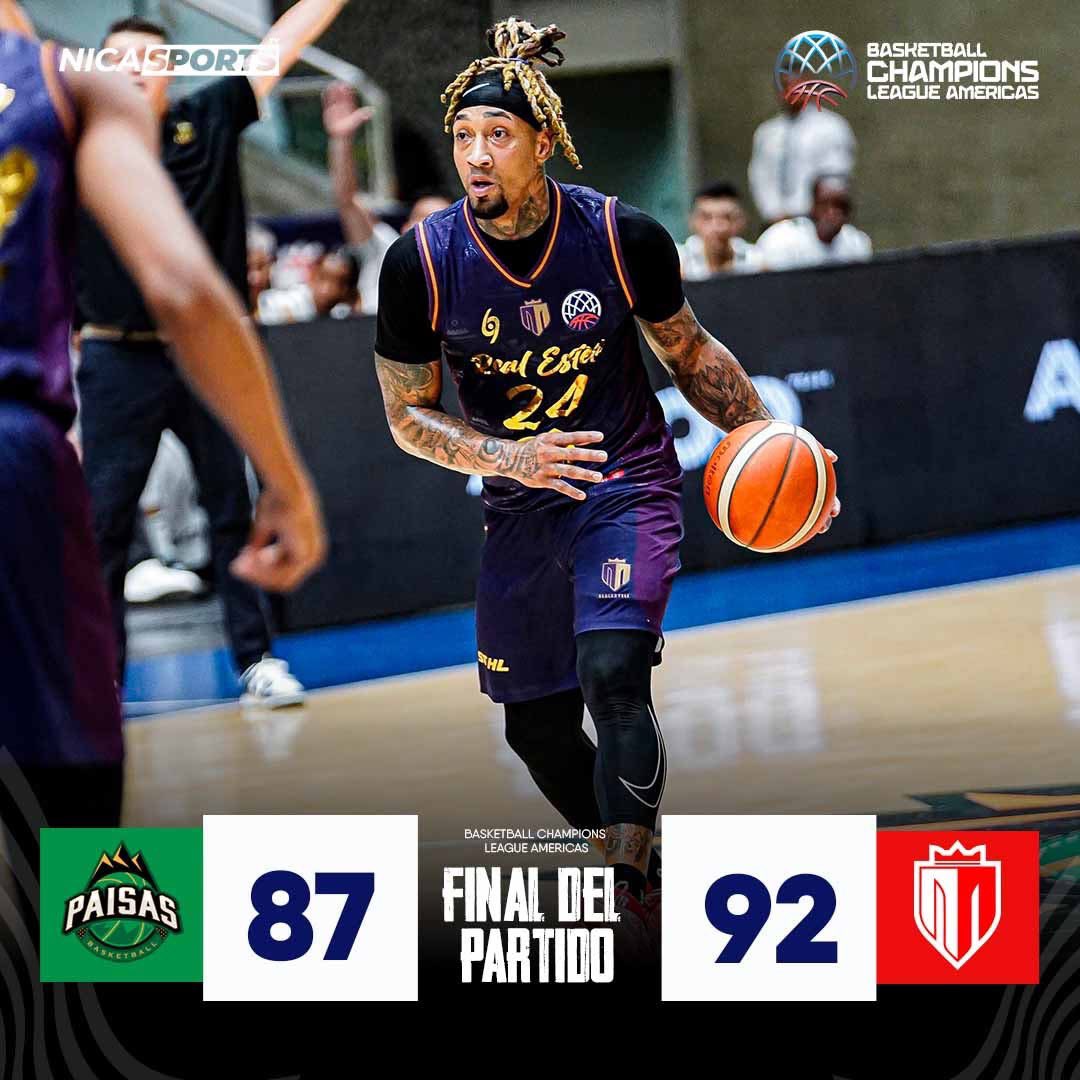 🇳🇮 VICTORIA DE Real Estelí Basket 🇳🇮

Los pinoleros vencieron a Paisas en está noche en el primer juego de la tercera ventana  de la Basketball Champions League Americas que se está desarrollando en Medellín, Colombia🇨🇴 los pinoleros 🇳🇮 se ubicaron a un paso de la clasificación