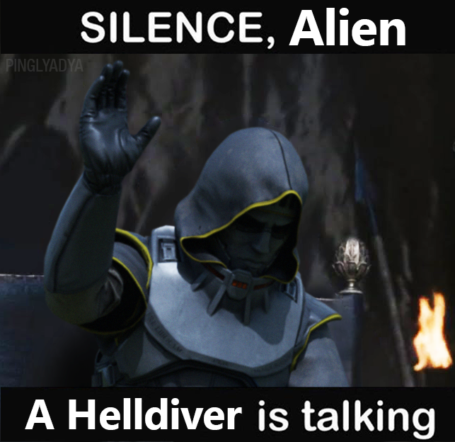 Helldivers_NOW's tweet photo. #Helldivers2 | #Helldivers2Memes 

Wake up, new Helldiver reaction image

by: Pinglyadya