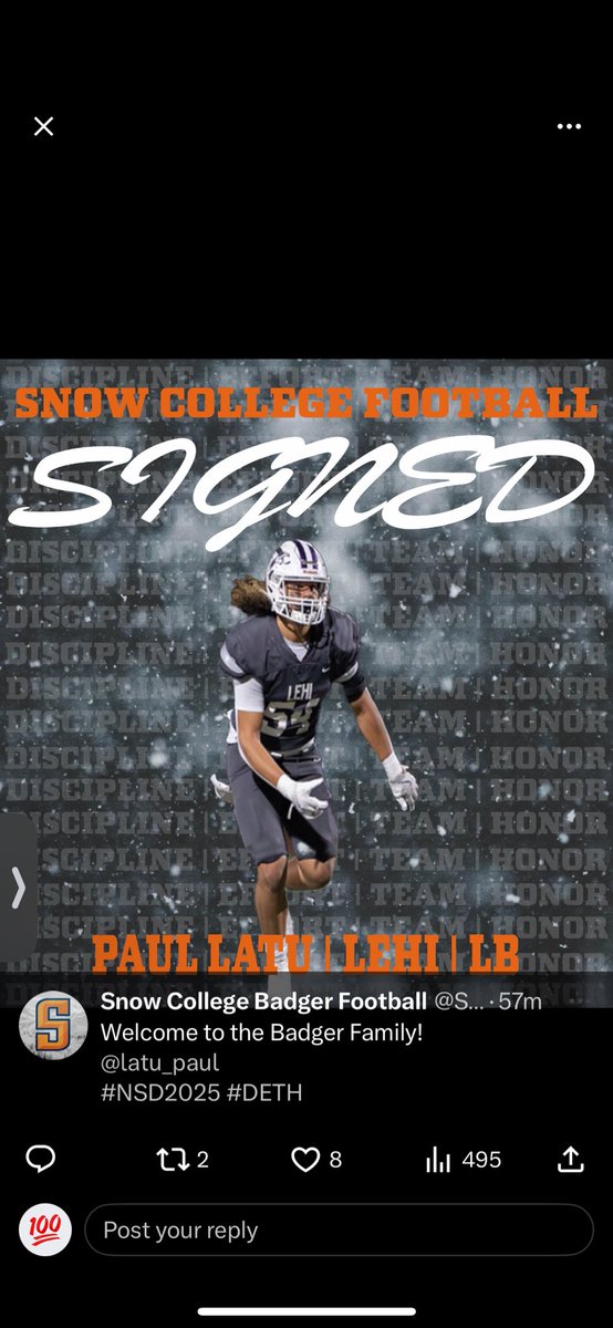 Dustin (@drobhottakes) on Twitter photo When I said <a href="/MckayWright34/">McKay Wright</a> & <a href="/latu_paul/">Paul Latu</a> were under recruited I had no idea they were both heading to <a href="/SnowCollegeFB/">Snow College Badger Football</a> ! I am not sure if their timelines match up but if they do good luck to opposing teams! 🔨🔨’s <a href="/AlphaRecruits15/">Will Snowden</a> <a href="/975Hans/">Hans Olsen</a> <a href="/SlingintheP/">Slingin’ the Pill Media™️</a> <a href="/MooseB90/">Moose Bingham</a> When I said <a href="/MckayWright34/">McKay Wright</a> & <a href="/latu_paul/">Paul Latu</a> were under recruited I had no idea they were both heading to <a href="/SnowCollegeFB/">Snow College Badger Football</a> ! I am not sure if their timelines match up but if they do good luck to opposing teams! 🔨🔨’s <a href="/AlphaRecruits15/">Will Snowden</a> <a href="/975Hans/">Hans Olsen</a> <a href="/SlingintheP/">Slingin’ the Pill Media™️</a> <a href="/MooseB90/">Moose Bingham</a>